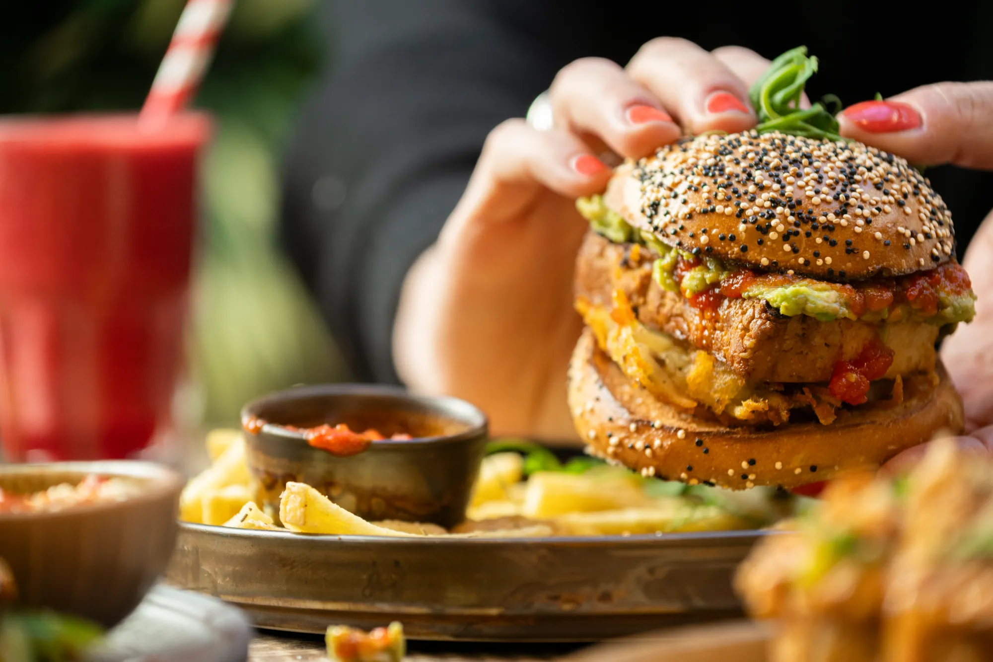 Dirty Burger From Moksha Caffe Brighton