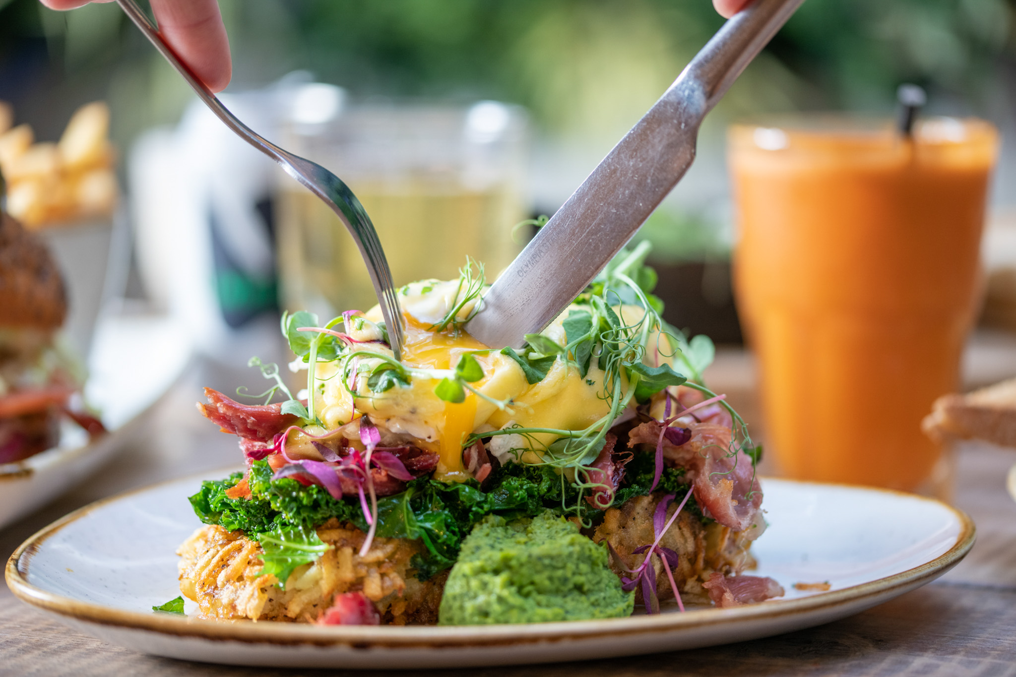 Famous Hash Browns at Moksha Caffè in Brighton