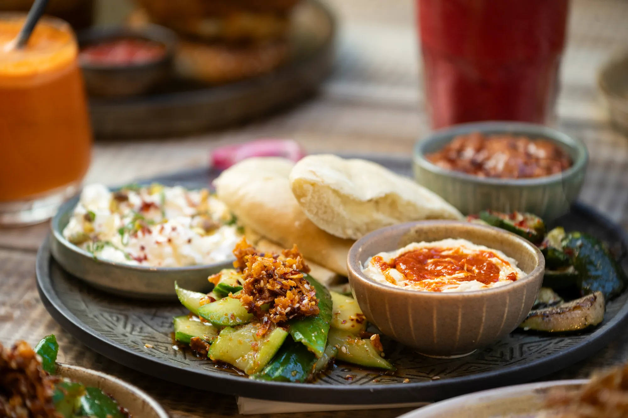 Meze plate from Moksha Caffe brighton